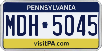 PA license plate MDH5045
