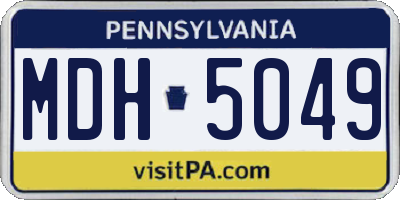 PA license plate MDH5049