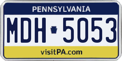PA license plate MDH5053