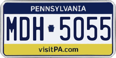 PA license plate MDH5055