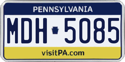 PA license plate MDH5085