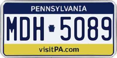 PA license plate MDH5089
