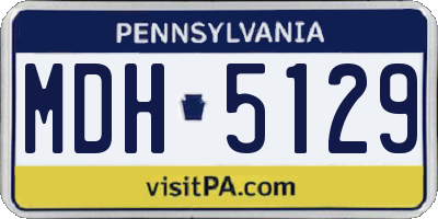 PA license plate MDH5129