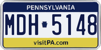 PA license plate MDH5148