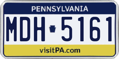 PA license plate MDH5161