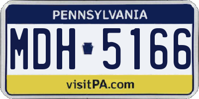 PA license plate MDH5166