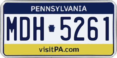 PA license plate MDH5261
