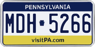 PA license plate MDH5266