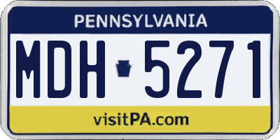 PA license plate MDH5271