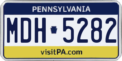 PA license plate MDH5282