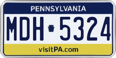 PA license plate MDH5324