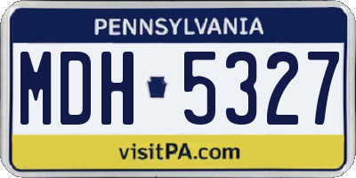 PA license plate MDH5327