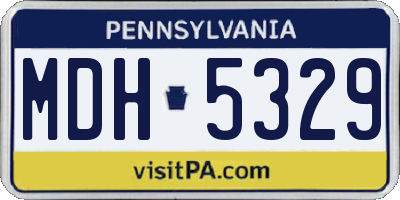 PA license plate MDH5329