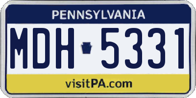 PA license plate MDH5331
