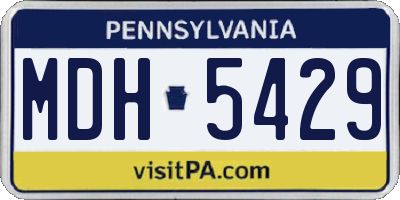 PA license plate MDH5429