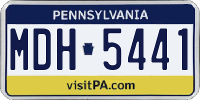 PA license plate MDH5441