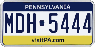 PA license plate MDH5444