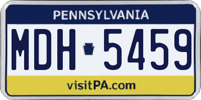 PA license plate MDH5459