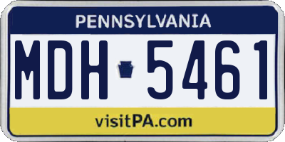 PA license plate MDH5461