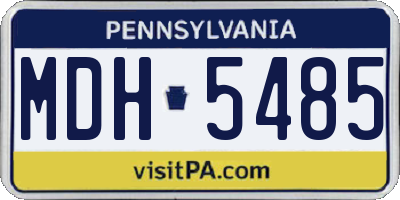 PA license plate MDH5485