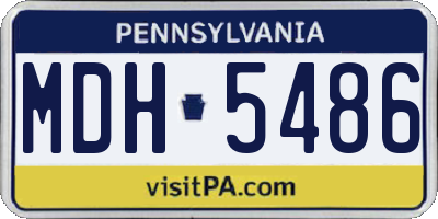 PA license plate MDH5486