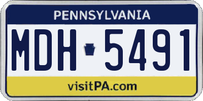 PA license plate MDH5491