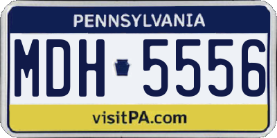 PA license plate MDH5556