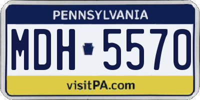PA license plate MDH5570