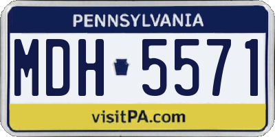 PA license plate MDH5571
