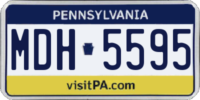 PA license plate MDH5595