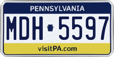 PA license plate MDH5597