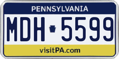 PA license plate MDH5599