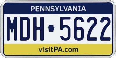 PA license plate MDH5622