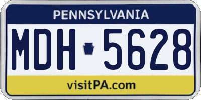 PA license plate MDH5628