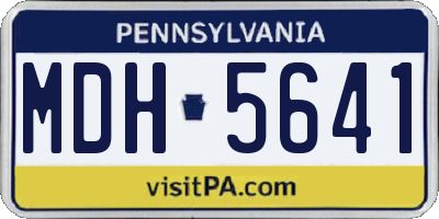 PA license plate MDH5641