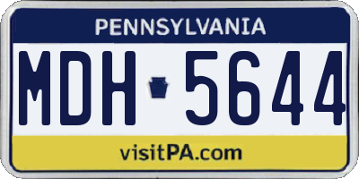 PA license plate MDH5644