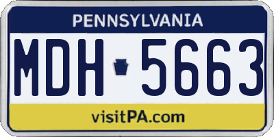 PA license plate MDH5663