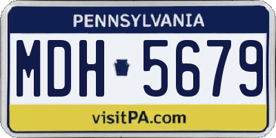PA license plate MDH5679
