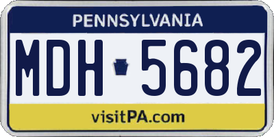 PA license plate MDH5682