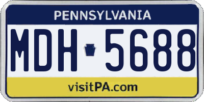 PA license plate MDH5688