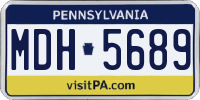 PA license plate MDH5689