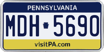PA license plate MDH5690