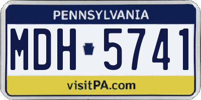 PA license plate MDH5741