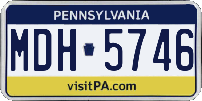 PA license plate MDH5746