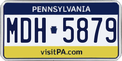 PA license plate MDH5879