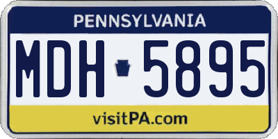 PA license plate MDH5895