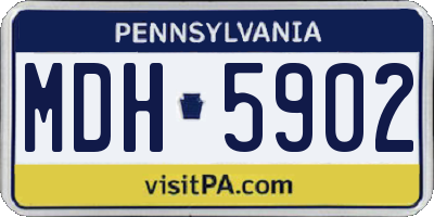 PA license plate MDH5902