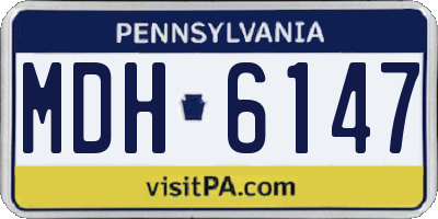 PA license plate MDH6147