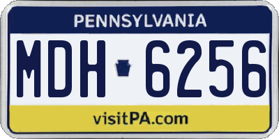 PA license plate MDH6256
