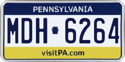 PA license plate MDH6264